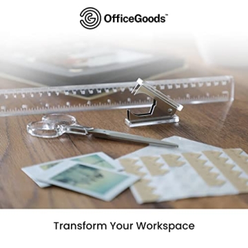 Elegant OfficeGoods Acrylic Desk Set for Stylish Workspaces