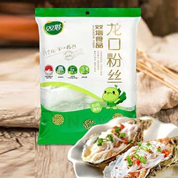 LungKuw1.1lb Mung Been Threads Noodle,Spicy Hot Fried glass noodles,hot pot baked fine bean thread n...