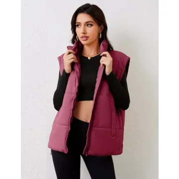 APAFES Women Winter Puffer Vest Lightweight Warm Stylish