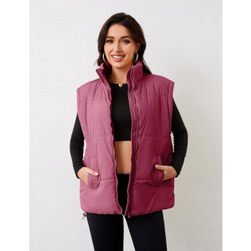 APAFES Women Winter Puffer Vest Lightweight Warm Stylish