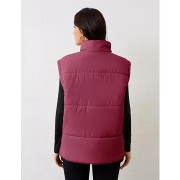 APAFES Women Winter Puffer Vest Lightweight Warm Stylish