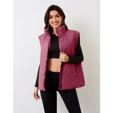 APAFES Women Winter Puffer Vest Lightweight Warm Stylish