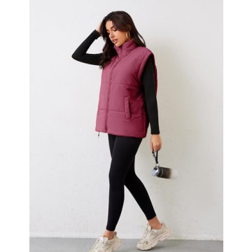 APAFES Women Winter Puffer Vest Lightweight Warm Stylish