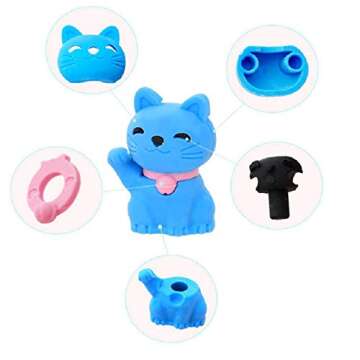 KIZZBY 30PCS Animal Erasers for Kids Fun Gifts