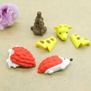 KIZZBY 30PCS Animal Erasers for Kids Fun Gifts