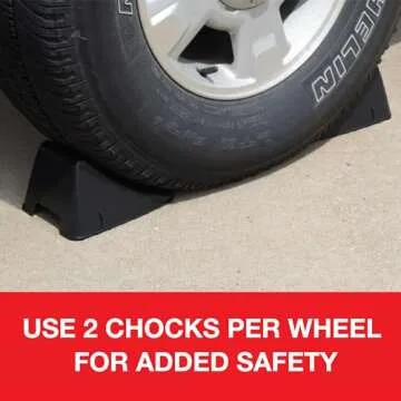 Hopkins FloTool 11930MI Heavy Duty Wheel Chock, (Pack of 2)