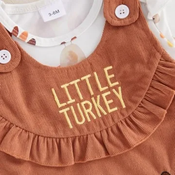 Cute Baby Girl Thanksgiving Outfit Turkey Romper Set