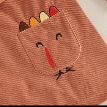 Cute Baby Girl Thanksgiving Outfit Turkey Romper Set