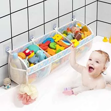 Austion Mesh Bath Toy Storage for Kids - Durable Organizer