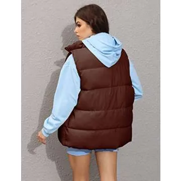 Athlisan Women Zip Up Stylish Puffer Vest for Winter