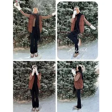 Athlisan Women Zip Up Stylish Puffer Vest for Winter