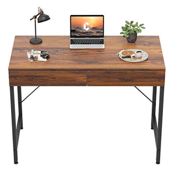 CubiCubi 40 Inch Computer Desk with 2 Drawers - Ideal for Home Offices