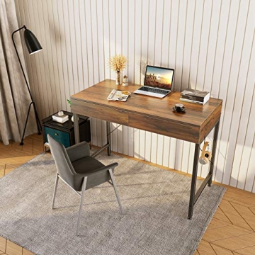CubiCubi 40 Inch Computer Desk with 2 Drawers - Ideal for Home Offices