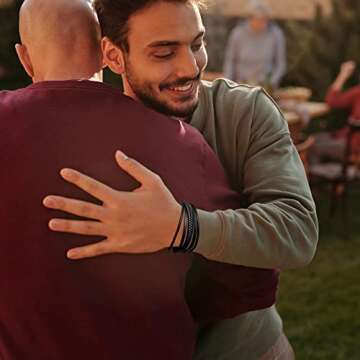 Stylish murtoo Mens Leather Bracelet - Multi-Layer Braided