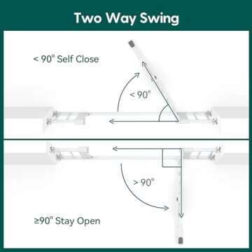 Babelio Baby Gate with Adjustable Cat Door,29-43" Auto Close Durable Pet door for Stairs,Doorways and House,Pressure Mounted,Easy Install,Effortless Walk Thru,White