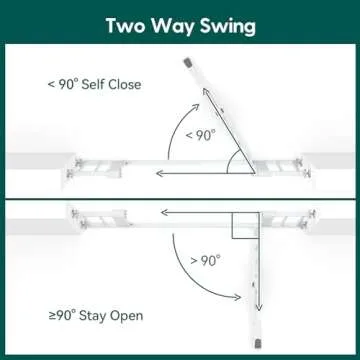 Babelio Baby Gate with Adjustable Cat Door,29-43" Auto Close Durable Pet door for Stairs,Doorways and House,Pressure Mounted,Easy Install,Effortless Walk Thru,White