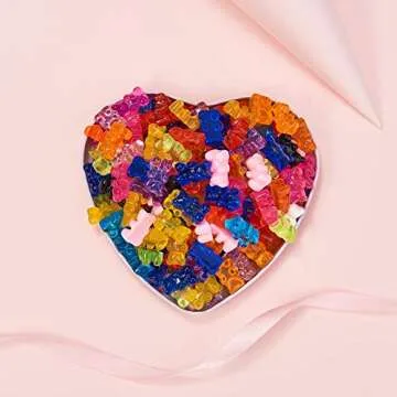 200 Colorful Gummy Bear Charms for Crafting & Decoration