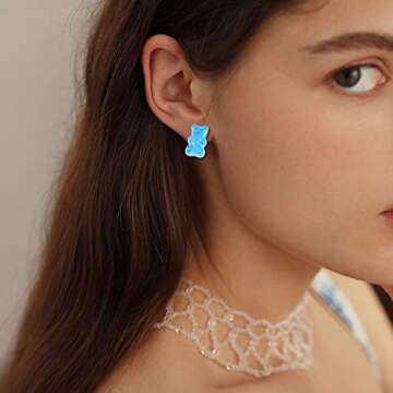 200 Colorful Gummy Bear Charms for Crafting & Decoration