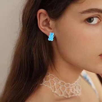 200 Colorful Gummy Bear Charms for Crafting & Decoration