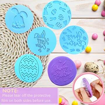 Crethinkaty Happy Easter Rabbit Cookie Stamp - Craft Delicious Treats