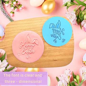 Crethinkaty Easter Cookie Stamp 3D Design For Baking