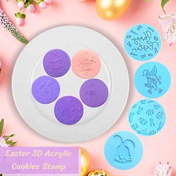 Crethinkaty Easter Cookie Stamp 3D Design For Baking
