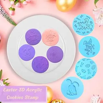 Crethinkaty Easter Cookie Stamp 3D Design For Baking