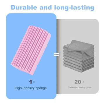 YFUIF 2-Pack Damp Clean Duster Sponge for Effortless Cleaning