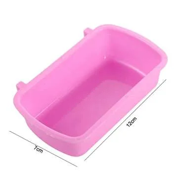 Small Animal Feeder Bowl Basic Dish Covenient Hanging Cups Bath Food Water Bowls for Birds Hamsters Mice Rats Small Pets Pet Products(Black)