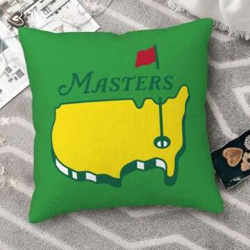 Duotuhe Golf Throw Pillow Covers 18"X18" Cozy Soft Masters Throw Pillowcase Home Decorative Living R...