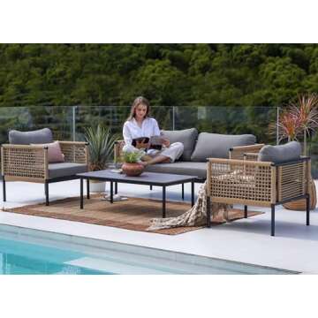 Grand Patio Outdoor 4-Piece Conversation Set - Stylish, Durable & Comfortable