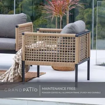 Grand Patio Stylish Outdoor 4-Piece Wicker Furniture Set