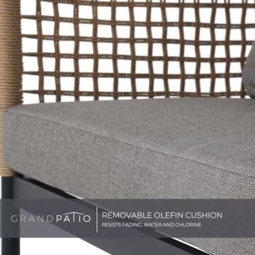 Grand Patio Stylish Outdoor 4-Piece Wicker Furniture Set