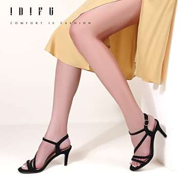 IDIFU Women's Black Nude White Silver Heels for Women Dress Kitten Heels Strappy Open Toe Heels Sandals Wedding Evening Party Shoes for Women Ladies Bridal (Black Nubuck, 9 M US)