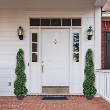 50-Inch Faux Boxwood Topiary for Home & Garden Decor