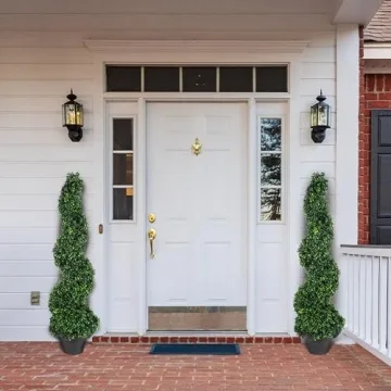 50-Inch Faux Boxwood Topiary for Home & Garden Decor