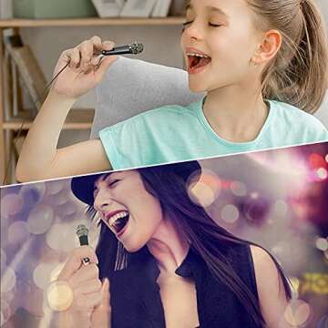 Uniwit Mini Portable Vocal/Instrument Microphone for Voice Video Recording Singing,Vlogging, Podcasting, Tiny Microphone for iPhone Android Phone Computer Latop Notebook Tablet iPad(Black)