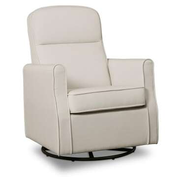 Delta Children Slim Nursery Glider Cream Rocker Chair