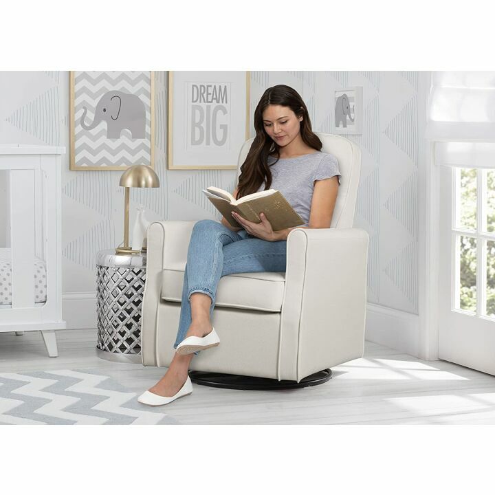 Delta Children Slim Nursery Glider Cream Rocker Chair