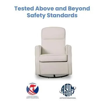 Delta Children Slim Nursery Glider Cream Rocker Chair