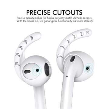 AhaStyle Ear Hooks for AirPods - Secure & Comfortable Fit