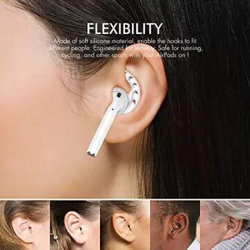 AhaStyle Ear Hooks for AirPods - Secure & Comfortable Fit