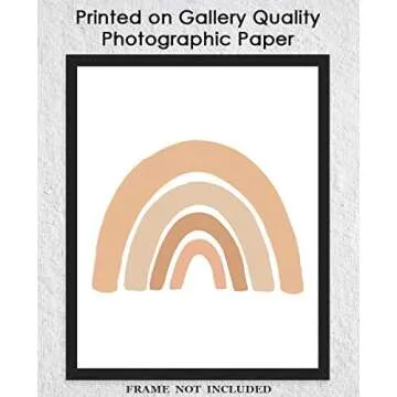 Geometric Pastel Rainbow Abstract Wall Art: Minimalist, Aesthetic & Boho Wall Art for Home, Office, Bedroom & Living Room Decor - Unframed Posters 8x10"