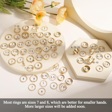 Affordable 60 Pcs Gold Stackable Rings for Women