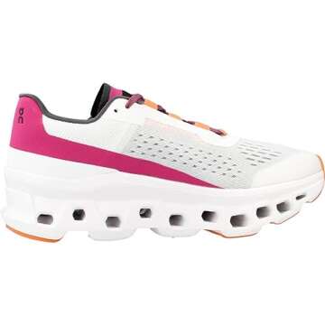 On Women's Cloudmonster Sneakers, Undyed-White | Aurora, 9 Medium US