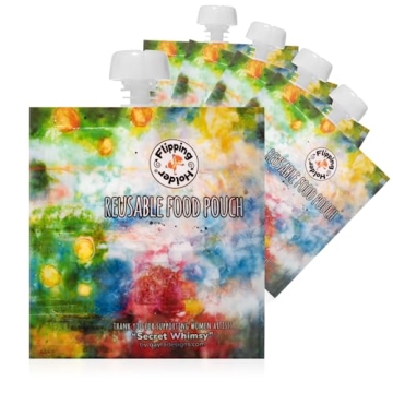 Flipping Holder Reusable Baby Food Pouches for Toddlers