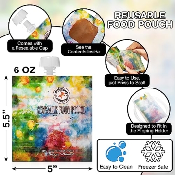 Flipping Holder Reusable Baby Food Pouches for Toddlers