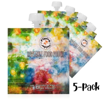 Flipping Holder Reusable Baby Food Pouches for Toddlers