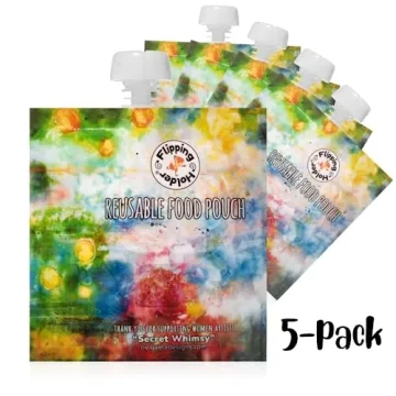 Flipping Holder Reusable Baby Food Pouches for Toddlers