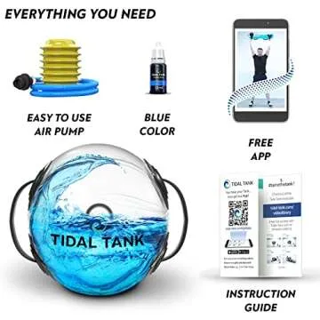 Tidal Tank Sphere - Original Heavy Bag Aqua Ball, Water Weight - Sandbag Weight Set for Home Gym, Adjustable Sand Bags Weights Workout - Portable Exercise Fitness Equipment - Workout Videos